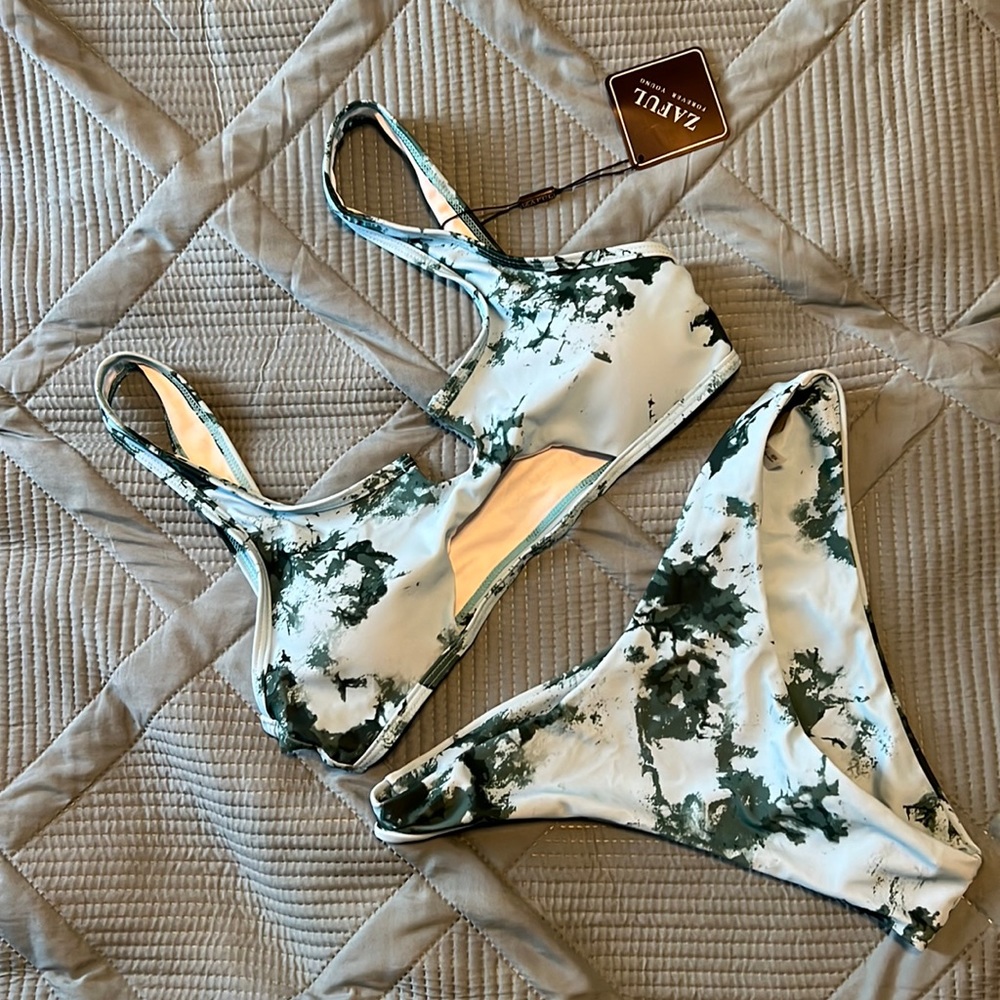 Zaful new never worn teal print bikini
